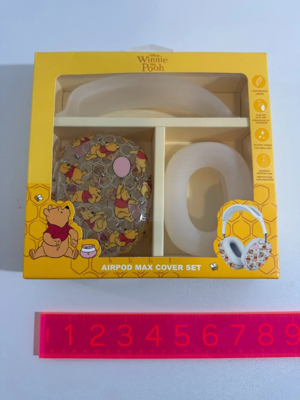 Disney's Winnie the Pooh AirPod Max Cover Set - Honeycomb Clear Case- New in Box